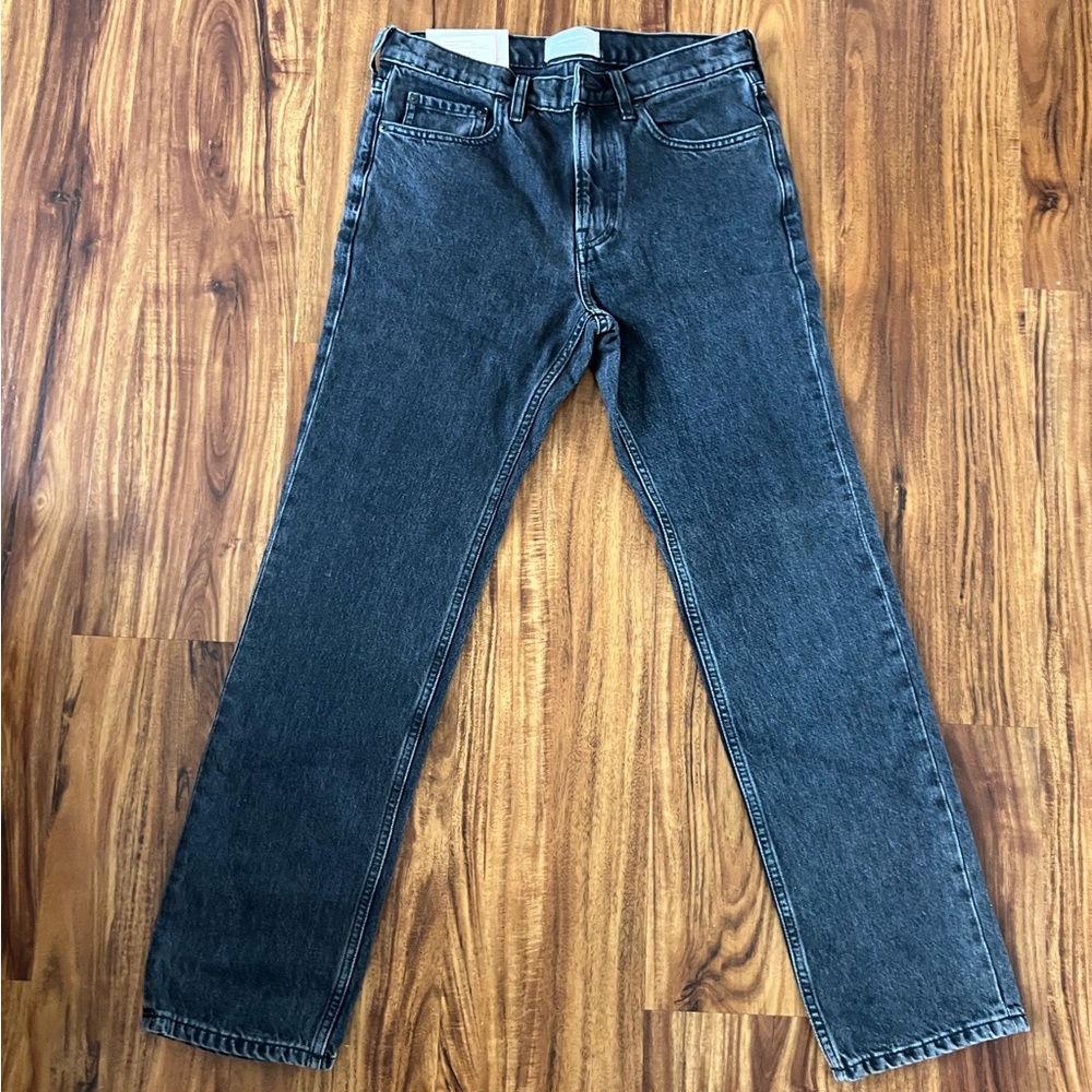 Everlane NWT - The Authentic Straight Jean - Washed Black - 28x30